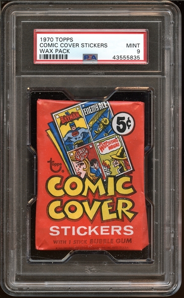 1970 Topps Comic Cover Stickers Unopened Wax Pack PSA 9