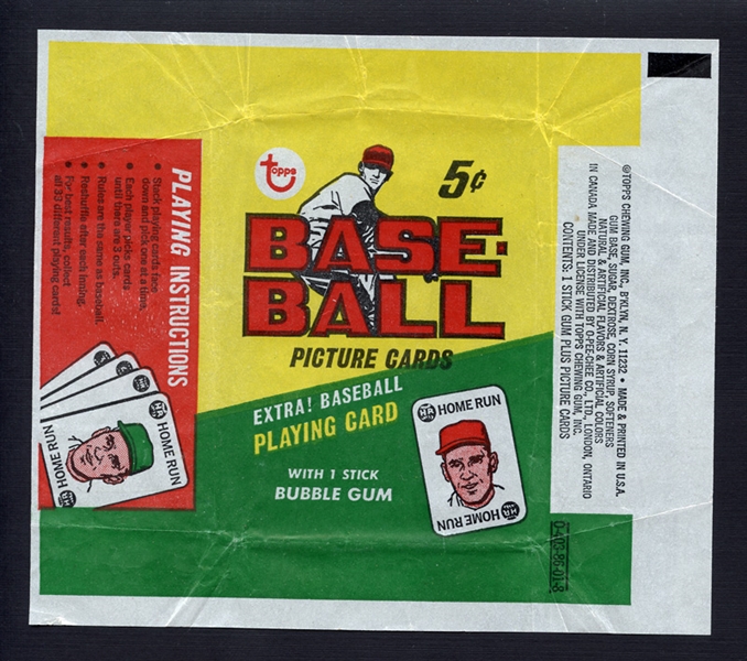 1968 Topps Baseball 5-Cent Wrapper