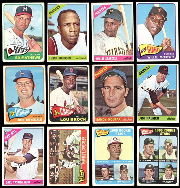 1965-66 Topps Baseball Group of (87) with Stars and HOFers