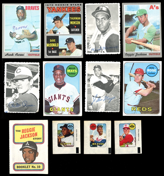 1969-70 Topps Baseball Group of (90) Cards and Inserts with Stars and HOFers