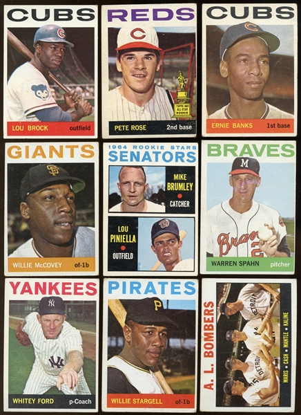 1964 Topps Group of Over 50 Including HOFers 