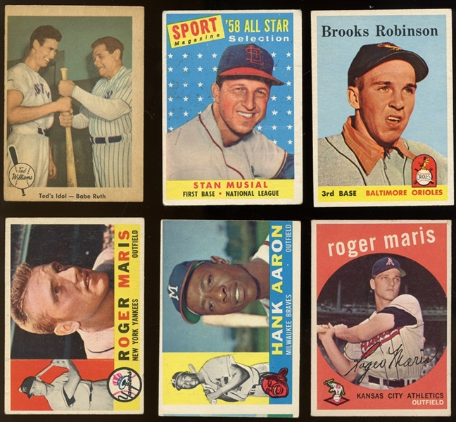1957-61 Topps & Fleer Group of 84 with Hall of Famers