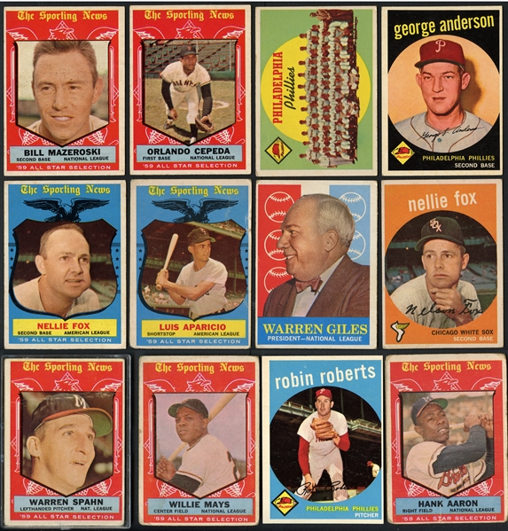1959 Topps Star Card Group of (32) Cards