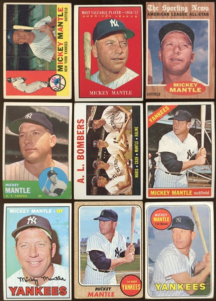 1960s Topps Mickey Mantle GOOD - VG/EX Lot of 14