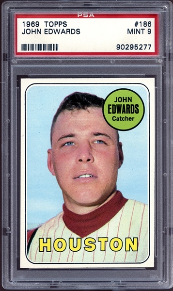 1969 Topps #188 John Edwards PSA 9 MINT