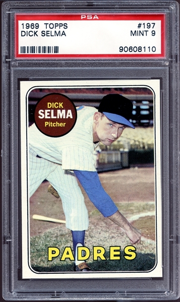 1969 Topps #197 Dick Selma PSA 9 MINT