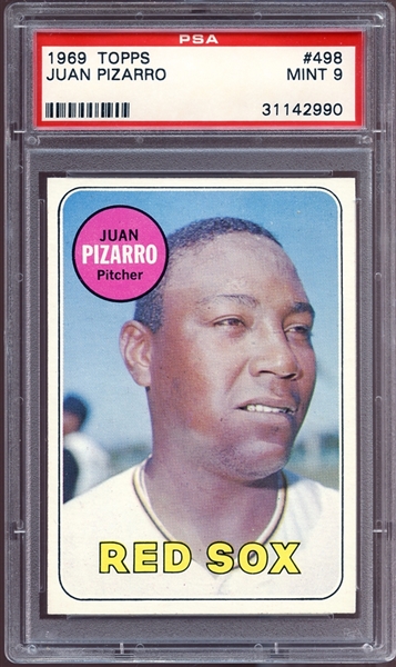 1969 Topps #498 Juan Pizarro PSA 9 MINT