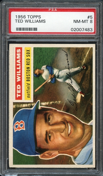 1956 Topps #5 Ted Williams PSA 8 NM-MT