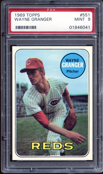 1969 Topps #551 Wayne Granger PSA 9 MINT