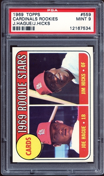 1969 Topps #559 Cardinals Rookies PSA 9 MINT