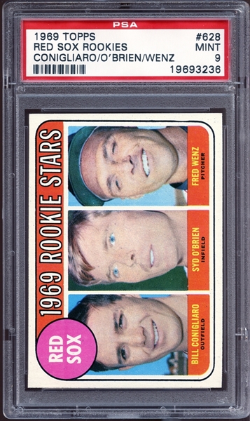 1969 Topps #628 Red Sox Rookies PSA 9 MINT