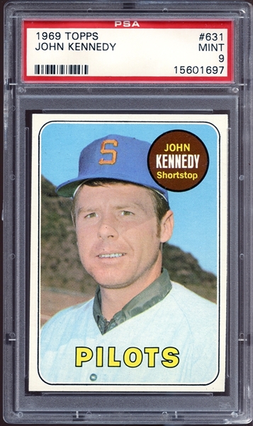 1969 Topps #631 John Kennedy PSA 9 MINT