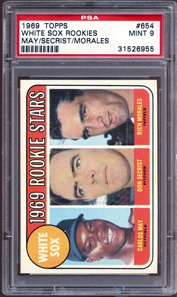 1969 Topps #654 White Sox Rookies PSA 9 MINT