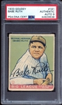 1933 Goudey #181 Babe Ruth Autographed PSA/DNA AUTO 9 MINT