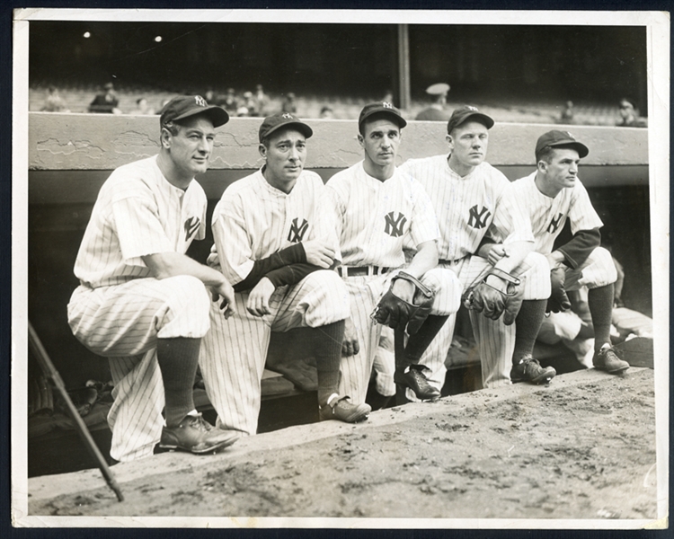1935 New York Yankees Type I Original Photograph with Lou Gehrig PSA/DNA