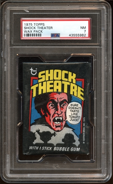 1975 Topps Shock Theatre Unopened Wax Pack PSA 7 NM