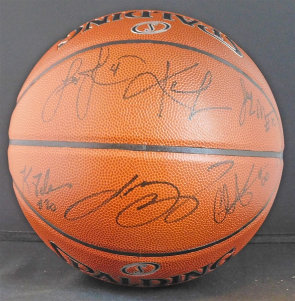 2015-16 Cleveland Cavaliers Team-Signed Basketball with (15) Signatures Featuring LeBron James with Team LOA