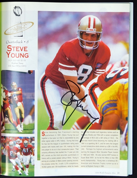 1995 Super Bowl XXX Champions San Francisco 49ers Team-Signed Yearbook with (56) Signatures Featuring Rice and Young JSA