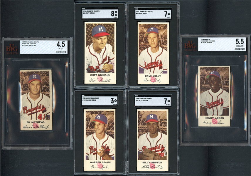 1954 Johnston Cookies Complete Set Completely Graded