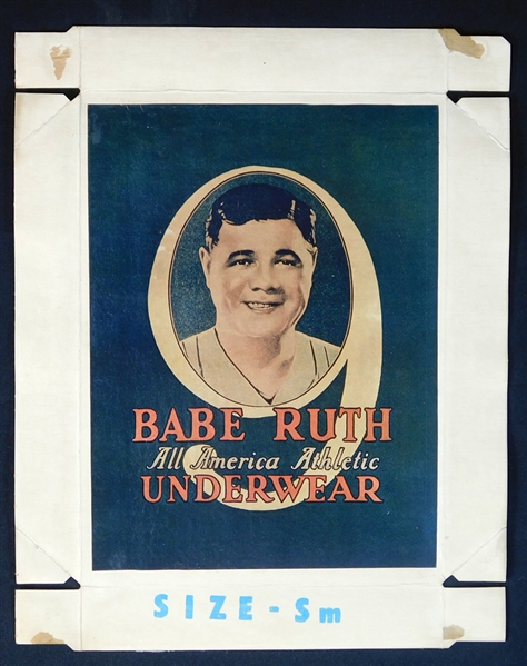 Circa 1928 Babe Ruth All America Athletic Underwear Display Box