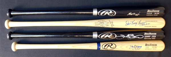 Single-Signed Baseball Bat Group of (4) All SGC 