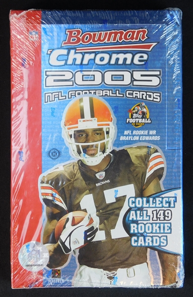 2005 Bowman Chrome Football Unopened Hobby Box (Possible Aaron Rodgers RC)