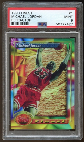 1993 Topps Finest #1 Michael Jordan Refractor PSA 9 MINT