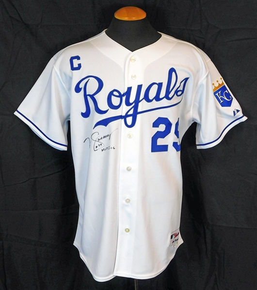2003-07 Mike Sweeney Kansas City Royals Game-Used and Signed Home Jersey JSA