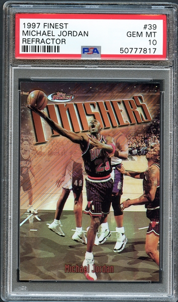 1997 Finest #39 Michael Jordan Refractor PSA 10 GEM MT