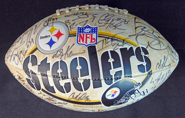 2006 Super Bowl Champions Pittsburgh Steelers Team-Signed Football with Approximately (45) Signatures 