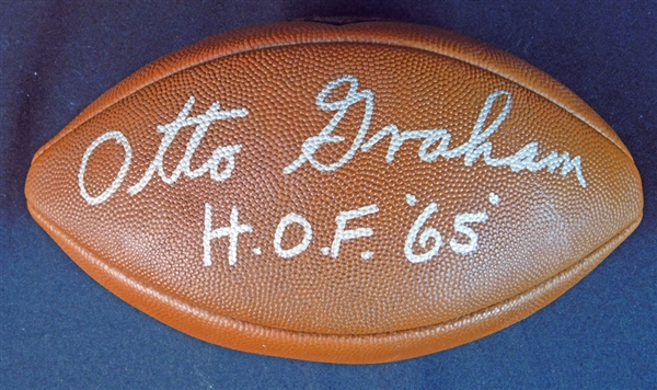 Otto Graham Signed Official NFL 75th Anniversary Football JSA