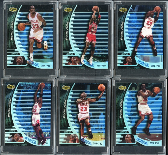 1999-00 Upper Deck IONIX Reciprocal Michael Jordan 7 Card Complete Set #d/750