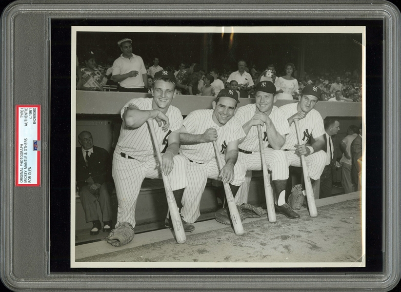 1961 New York Yankees "Murderers Row" Type I Original Photograph Featuring Mickey Mantle PSA/DNA