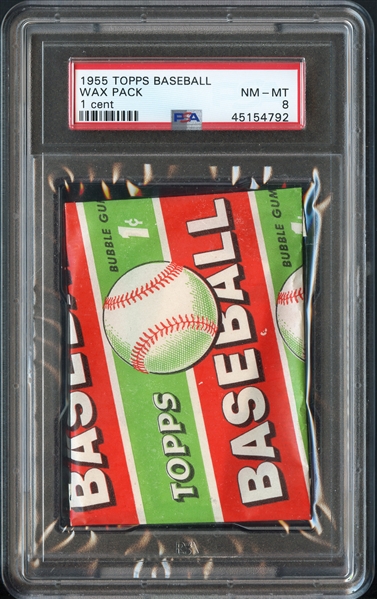 1955 Topps Baseball Wax Pack 1 Cent PSA 8 NM-MT