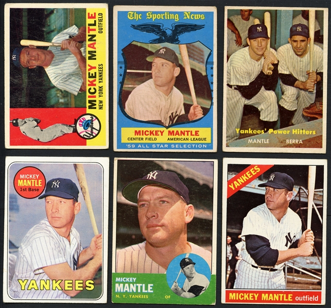 1957-69 Topps Mickey Mantle Lot of (30)