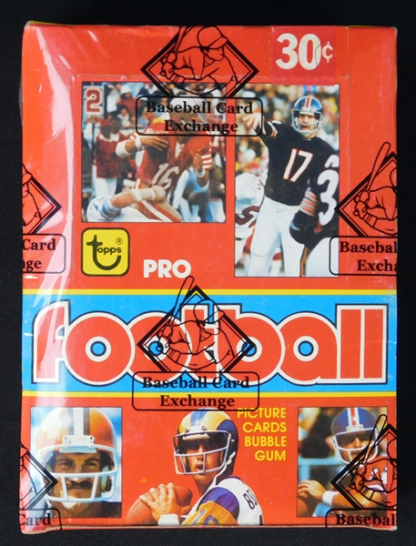 1981 Topps Football Full Unopened Wax Box In 1979 Wrappers and Display (BBCE)