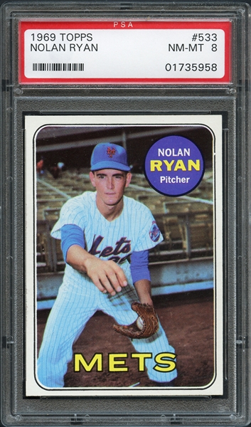 1969 Topps #533 Nolan Ryan PSA 8 NM-MT
