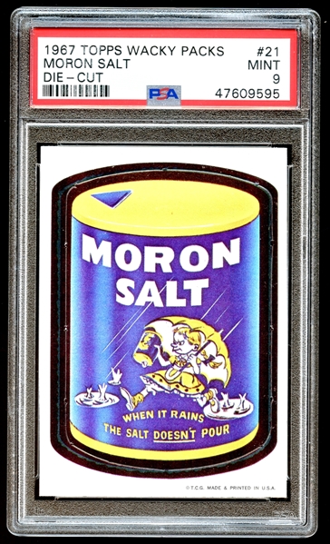 1967 Topps Wacky Packs #21 Moron Salt PSA 9 MINT