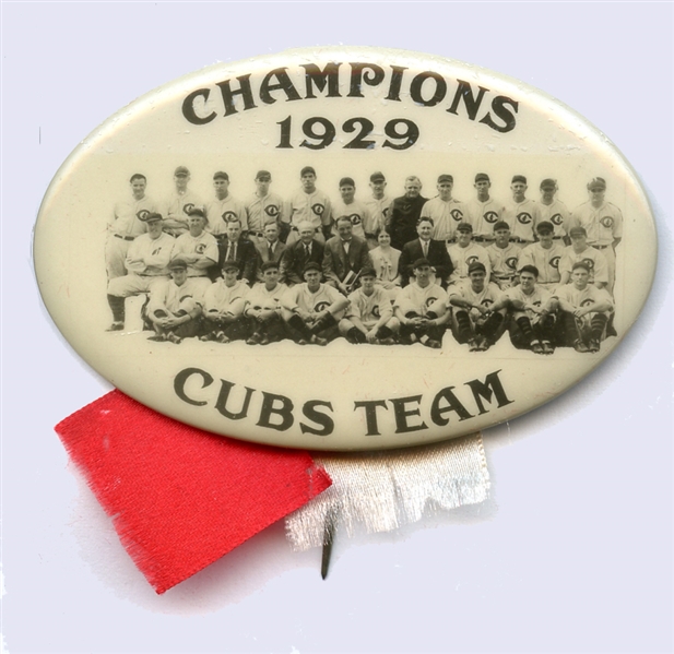 1929 Chicago Cubs Team Photo Pinback