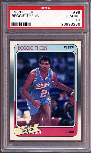 1988 Fleer #98 Reggie Theus PSA 10 GEM MINT