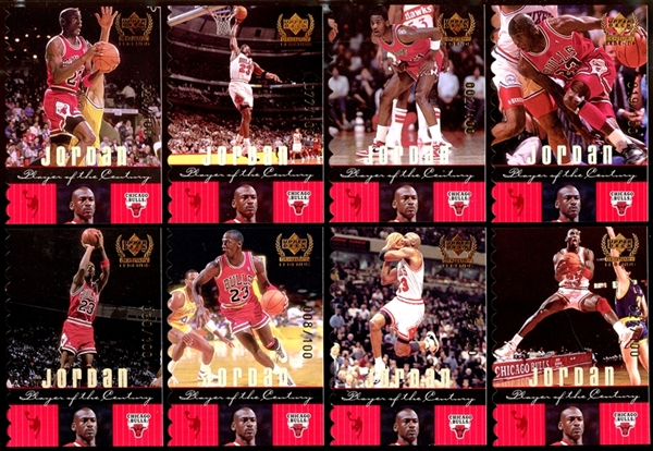 1999 Upper Deck Century Legends Michael Jordan Century Collection Die-Cut /100 Set of 10
