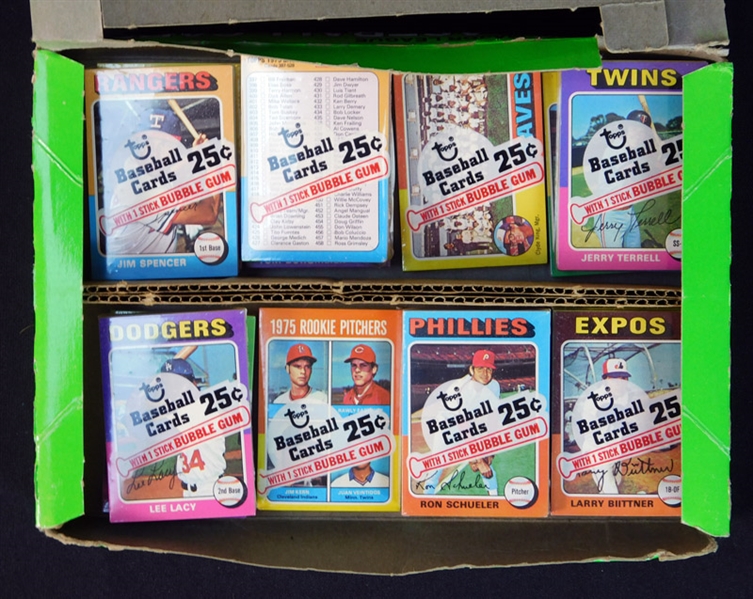 1975 Topps Mini Partial Cello Box with (14) Unopened Packs