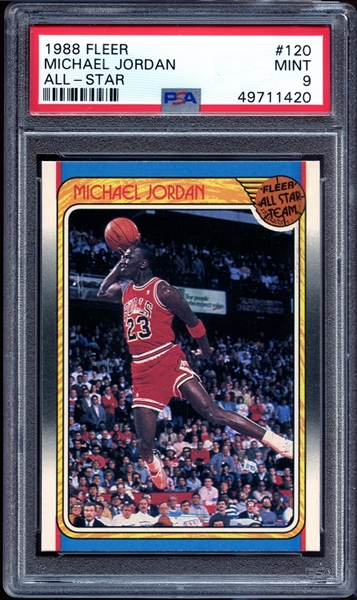 1988 Fleer #120 Michael Jordan All Star PSA 9 MINT
