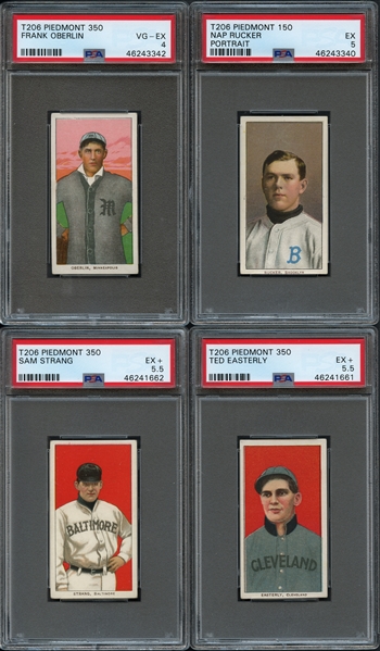 1909-11 T206 Lot of (4) PSA Graded Cards