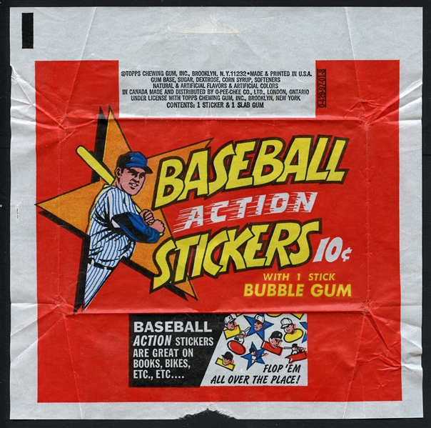 Extremely Scarce 1968 Topps Action All Star Wrapper