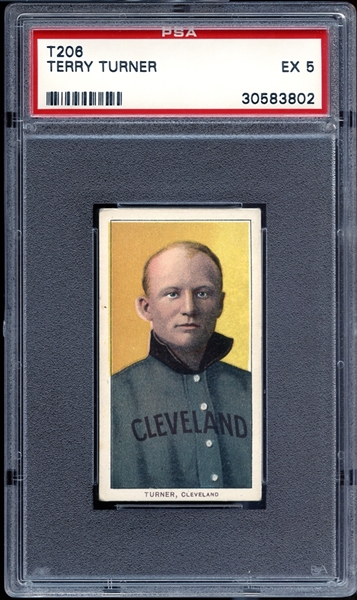 1909-11 T206 Sweet Caporal 150/30 Terry Turner PSA 5 EX