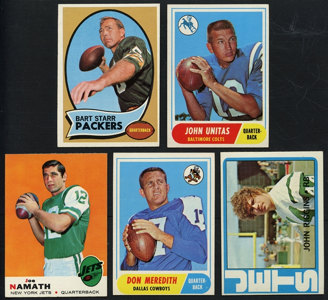 1960s-70s Topps Football Hall of Fame Group of (5)