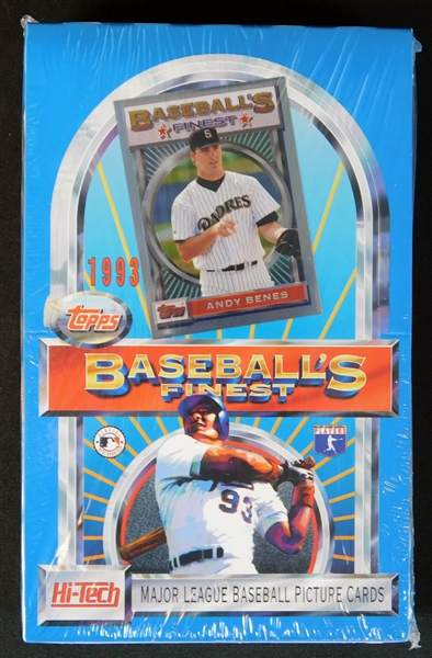 1993 Topps Finest Baseball Unopened Hobby Box