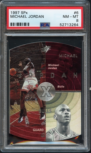 1997 SPx #6 Michael Jordan Grand PSA 8 NM-MT