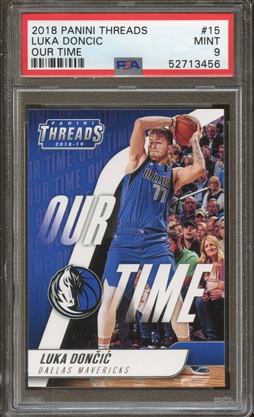 2018 Panini Threads Our Time #15 Luka Doncic PSA 9 MINT